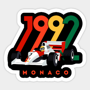 Retro Racing Car 1992 - Monte Carlo Sticker